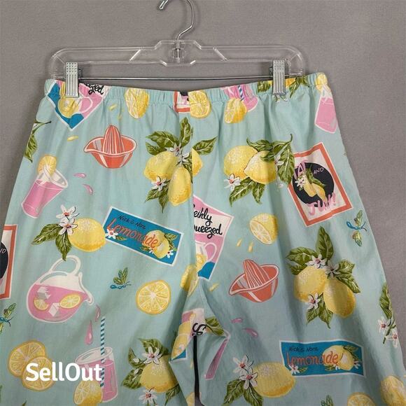 Nick & Nora Pajama Pant Women Sz Medium Retro Print Soft Fabric Quality *Flaw* - Picture 5 of 14